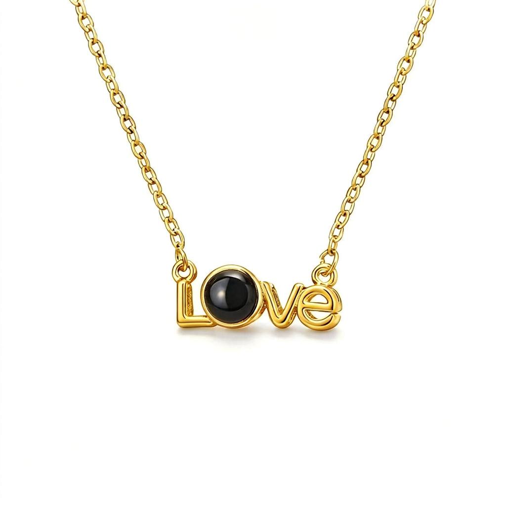 Projection titanium steel necklace women's simple light luxury accessories gift