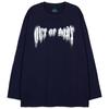 ASTRAL PROJECTION Out Of Body Oversized Long Sleeve T-Shirt_Navy