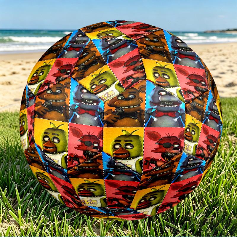 Five Nights At Freddy's Print Size 5 Soccer Ball, PU Wear Resistant Football for Match Training and Daily Practice, Birthday Gift for Soccer Fans