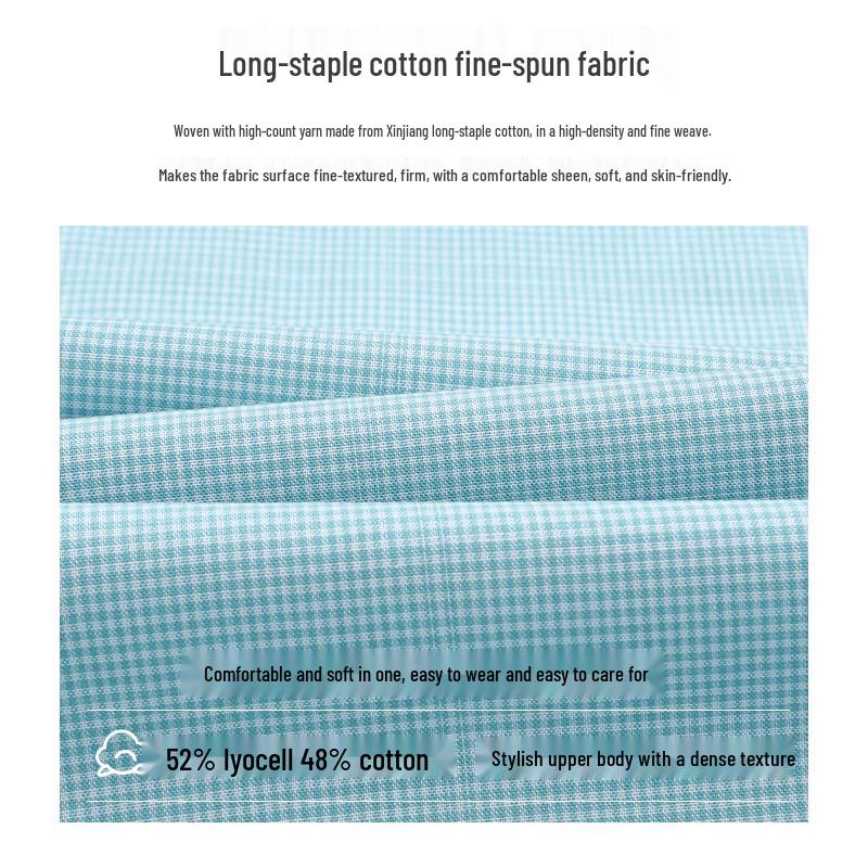 Romon Men's Long-Staple Cotton Long-Sleeve Formal Shirt