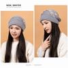 Stretch Warm Knitted Hat Thick Knit Knit Slouchy Beanie Comfy Fleece Beanie  Autumn Winter