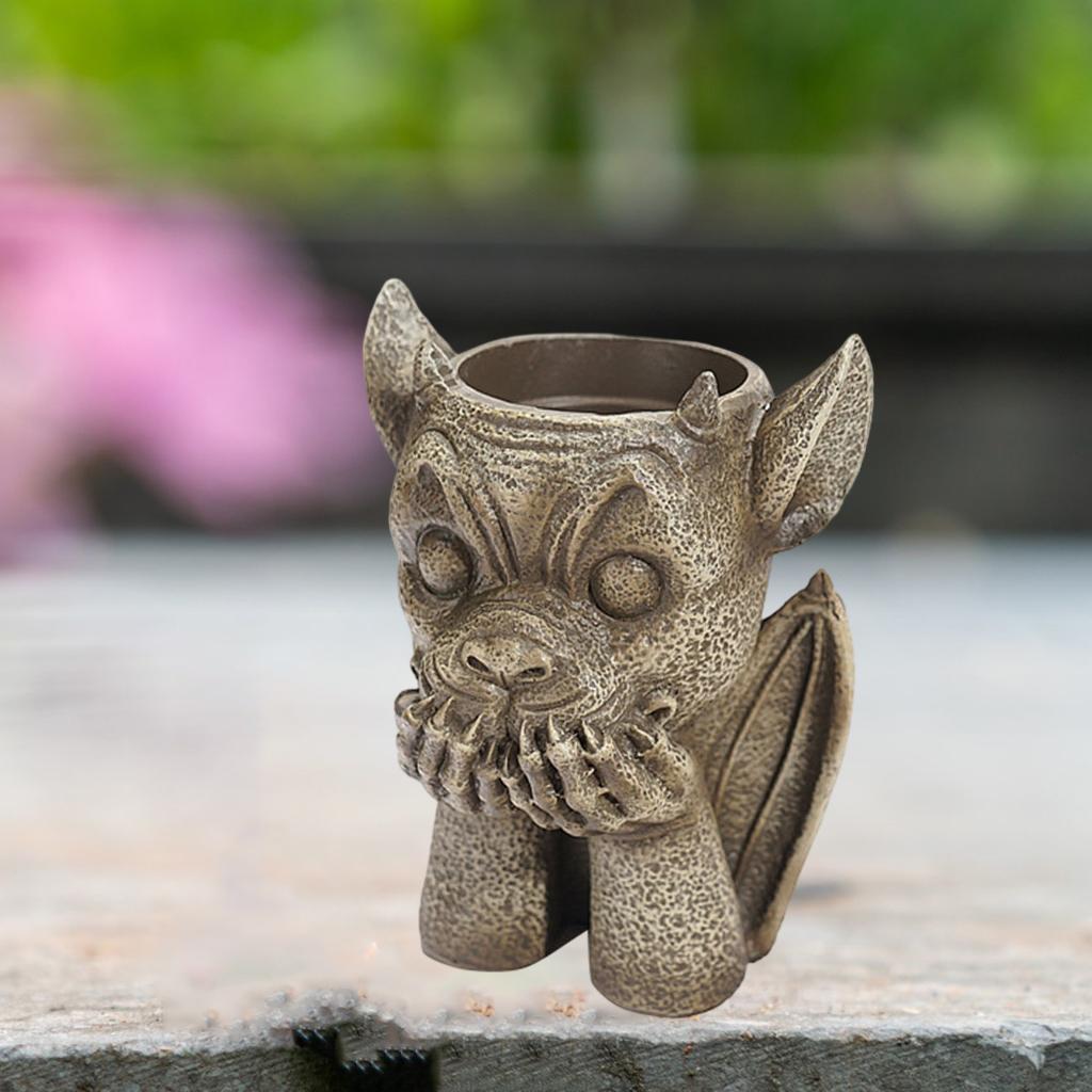 Container Evils Sculpture Unique Pencil Holder Flow Flower Arrangement for Desktop office and home