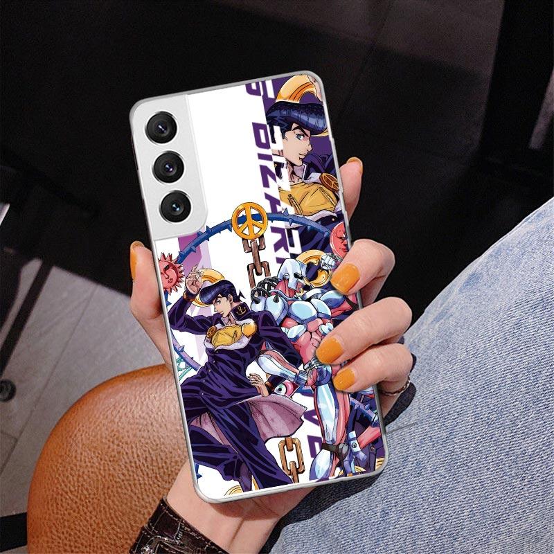 JoJo Bizarre Adventure Anime Phone Case For Samsung Galaxy S24 S25 Edge S26 Ultra S23 S22 S21 Plus S20 FE + Personalized Print C