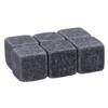 Wein-Kühler - Naturstein - 6 Stück - Farbe Schwarz - 2x2 cm