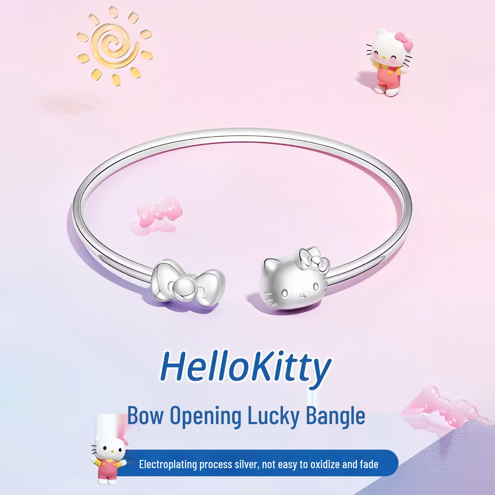 

Браслет Hello Kitty - Сладкий женский браслет-манжета, Милый подарок для девушки на День святого Валентина или День рождения