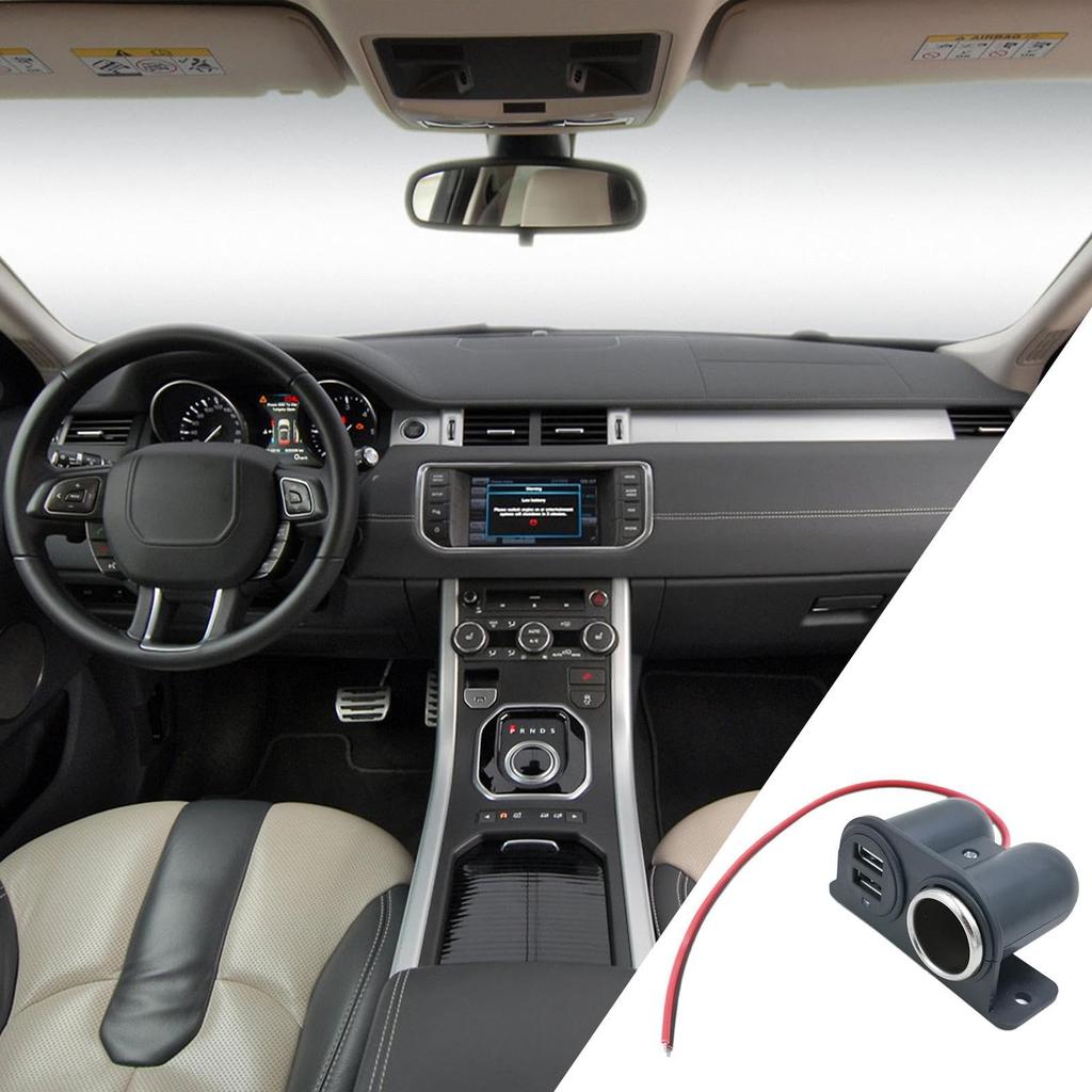 Bilsplitter, 2-uttags Biladapter - /24V Biluttagsdelare Laddare Strömadapter