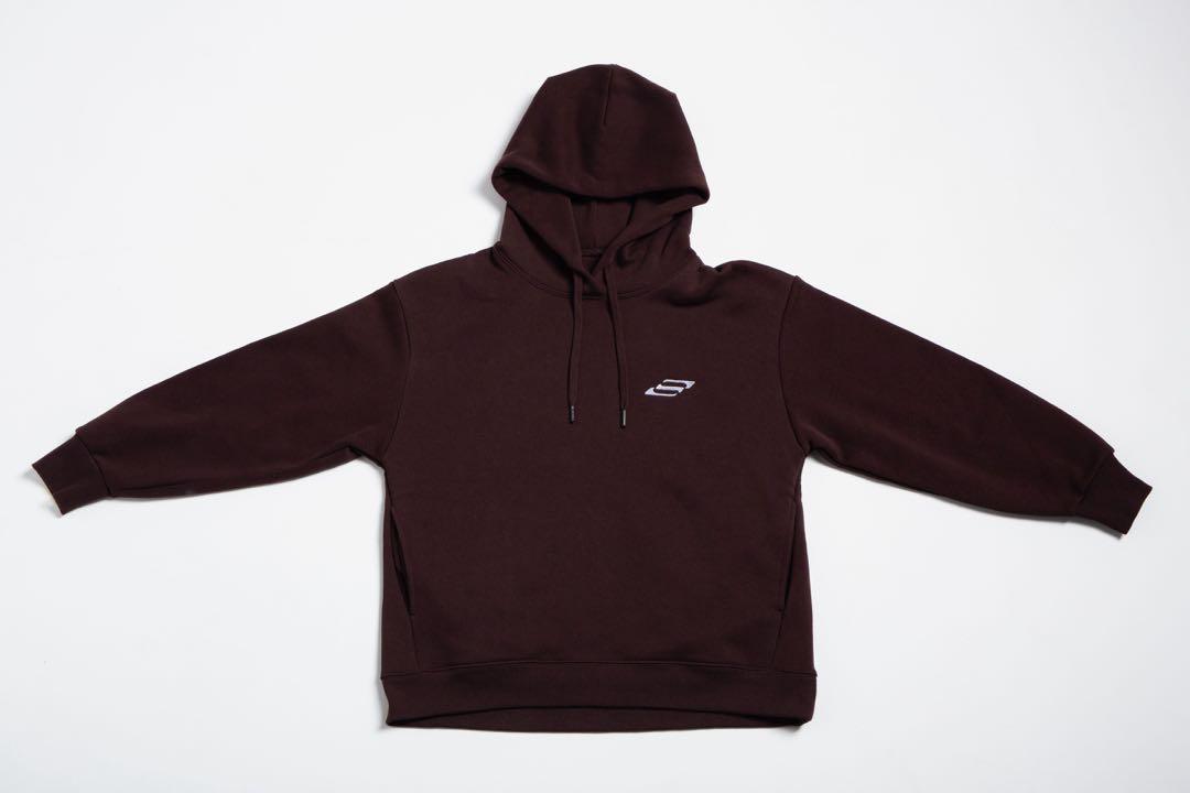 

[USED] Dark brown hooded sweatshirt with SANTANA embroidery, size S
