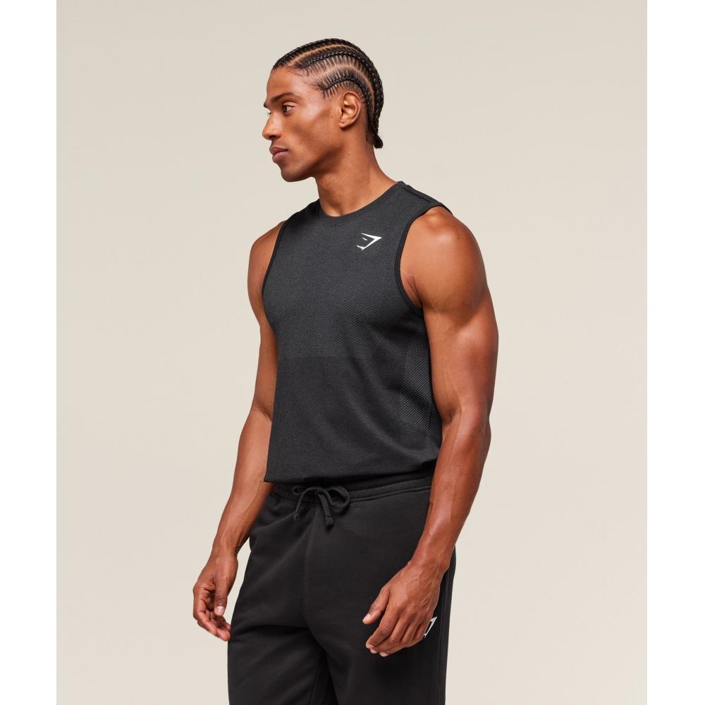 Gymshark Vital Seamless Tank Black Silhouette Grey A2b4y Bbmw
