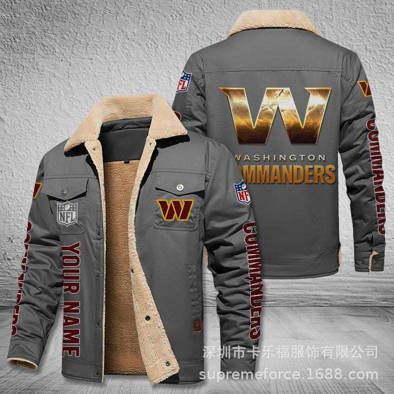 American football team football jersey Philadelphia Eagles jersey autumn and winter velvet cotton jersey sports jacket men's jacket