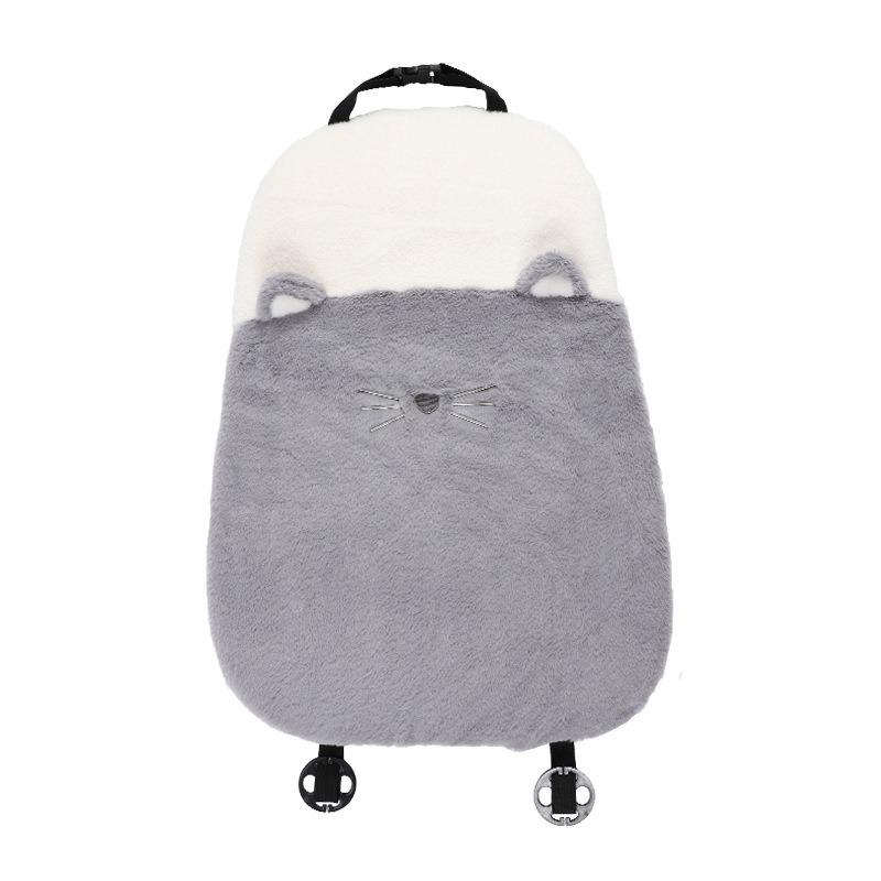 Nuovo Set di Cuscini per Sedile Auto in Peluche Spesso Caldo con Fantasia Zampa d'Animale Morbido Universale per la Maggior Parte delle Auto