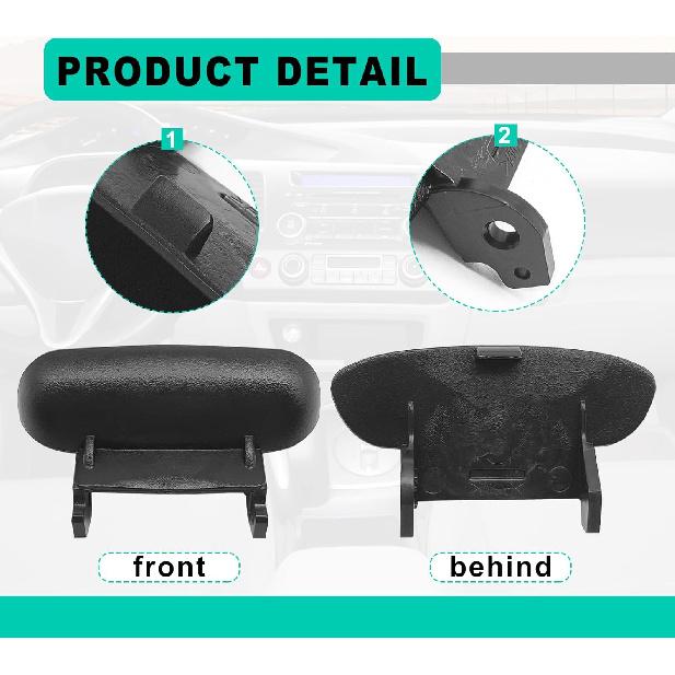 Black Plastic Center Console Latch,Armrest Cover Lid LatchReplacement,Armrest Cover Lid Lock With Mounting Rod And Spring,Replace