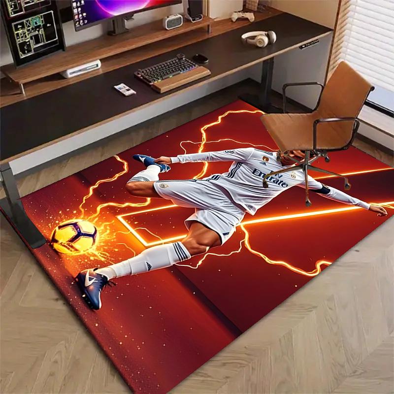 1pc Number 7 Soccer Design Printed Area Rug Carpet for Bedroom Living Room Home Decor Rugs Mat Non Slip Mat Rug for Bedside