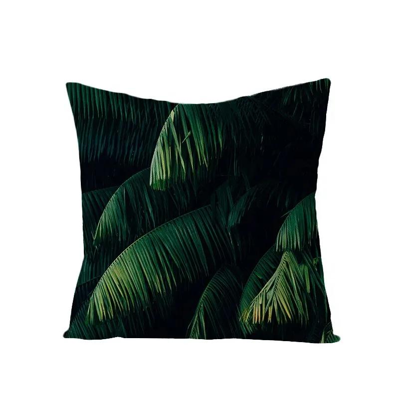 Plant Leaf Pillow Cover Bedroom Room Home Decoration Office Seat Living Room Sofa Cushion Cover 45X45Cm