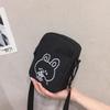 2024 Korean Style Women's Color Block Canvas Crossbody Bag - Versatile Student Shoulder Bag