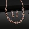 Estele Rose Gold Geometric Designer Necklace Set For Women
