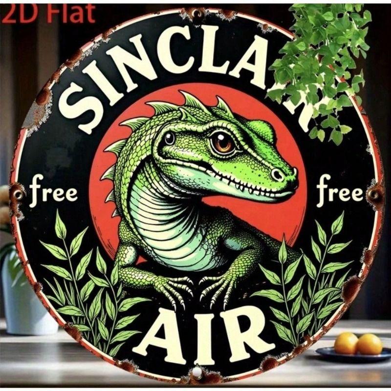 Metal Wall Art Sinclair Dino Gasoline Retro Garage Decor