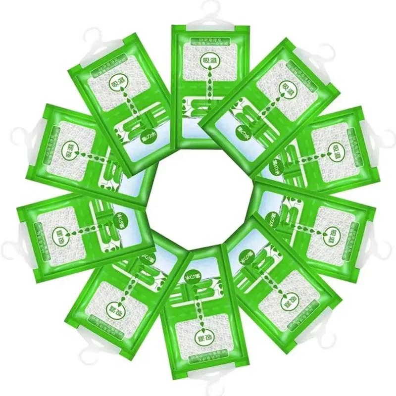5/10Pcs Desiccant Hygroscopic Anti-Mold Desiccant Bags Wardrobe Hanging Moisture Bag Closet Cupboard Closet Dehumidifier