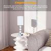 Luxury   Bedside Table Lamp Bedroom Nightstand Lamp with 3000K Warm Light Bulb Fabric Lampshade Desk Lamp with USB C+A Charging PortCelsiusAC Ou
