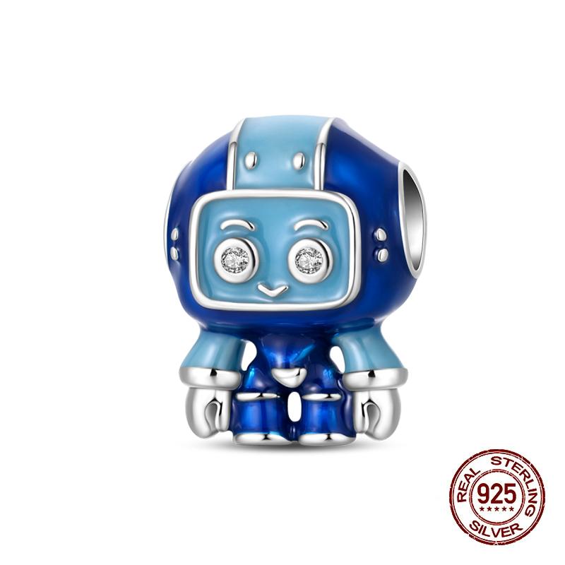 Cute Charms Copper Original Fit Bracelet Monsters Robot Dog Chinese Panda Beads Charms For Women Diy Party Jewelry