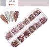 Nail Art smykkesett Høy Sølv Flat Diamond AB Water Diamond Shiny Diamond Lang Bar Box 1440stk