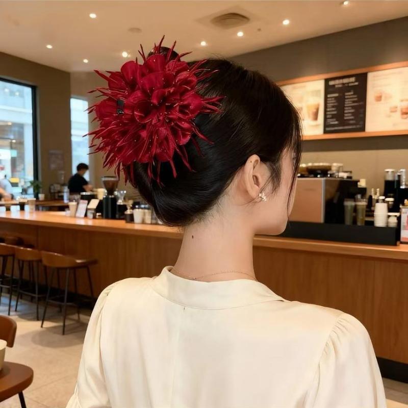 Retro Flower Claw Clips Elegant Geometric Bow Hair Clip Crab Hairgrisp for Women Party Hair Accessories Headdress Jewelry Gifts