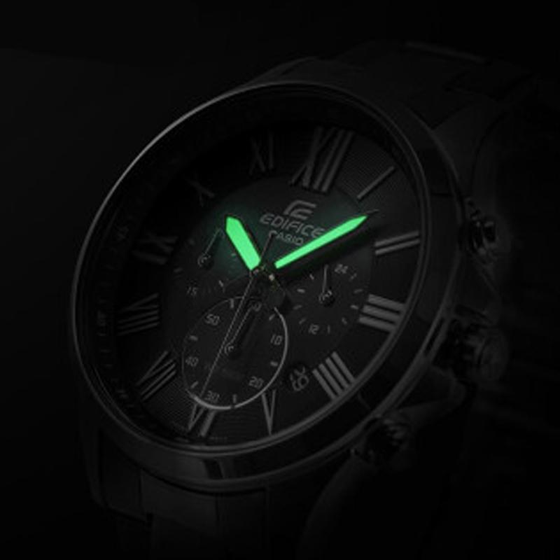 Casio EDIFICE series, ion IP processing technology, fashionable and versatile, quartz movement, stainless steel strap, Japanese and Korean EFV-500D-1A