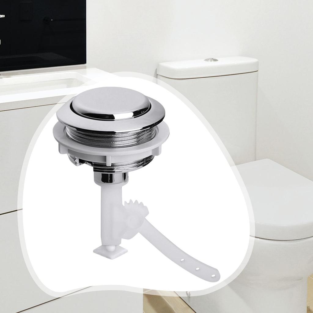 Toilet Tank Button Fits 50mm Top Mounted Ceramic Hole Round Parts Convenient Push