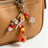Beaded Keychain Charm Decorative Bag Charm With Fruit-Inspired Beads, Alloy Hardware and 12 cm Hanging Length for Keys, Handbag Zipper Pull