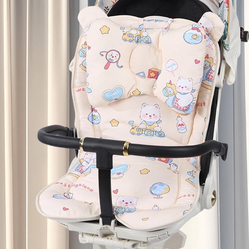 Reversible Infant Strollers Cushion Soft Breathable Pram Liner Thick Sponge Padded Universal For Baby Carriages