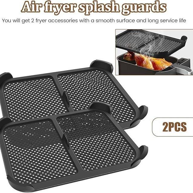Air Fryer Splatter Guard for Foodi Max Double Zone AF400EU AF451EU AF400DE AF451DE Reusable Air Fryer Accessories