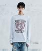 MAISON MINED Doodle Heart Long Sleeve Melange White