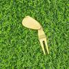 Golfs Balls Pickers Bending Golfs Green Divot Fork Curved Spit Golfs Balls Pickers Green Pitch Mark Repair Tool Golfer