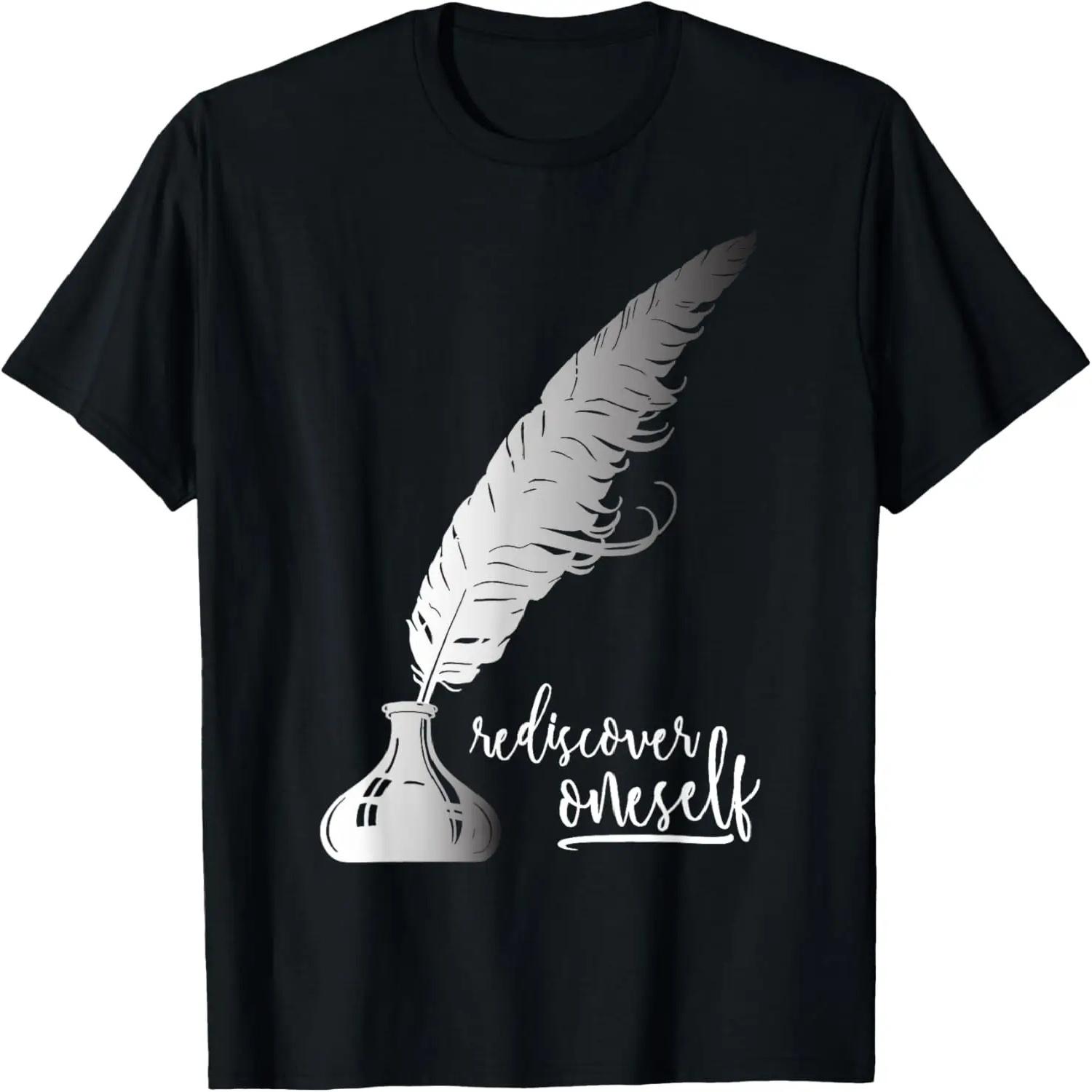 Rediscover Oneself Quill & Inkwell T-Shirt (Positivity Tee) S