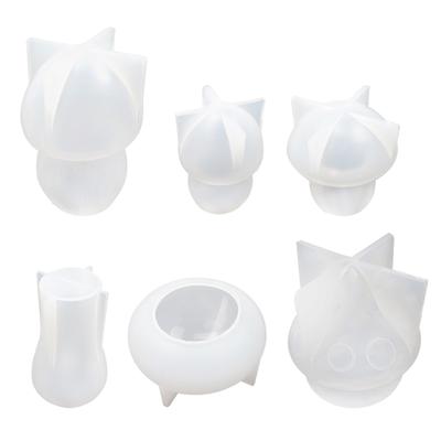 6 Pcs Mushroom Ornament Crafts Silicone Molds Epoxy Jewelry Mold Resin Casting Pendant Mold Suitable for Diy Crafts