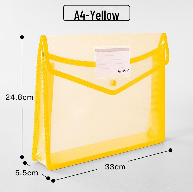Transparent A4 Document Bag with Large Capacity and Business Card Holder