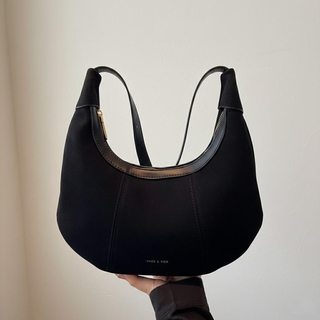 

Retro Fashion Crossbody Shoulder Bag for Women Textured PU Leather Small Bag with Adjustable Strap чорний