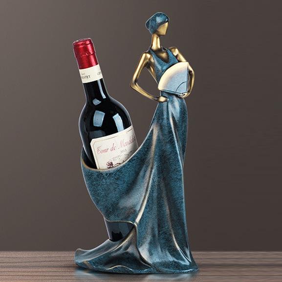 

Подставка для винных бутылок Красота Винная полка Гостиная Кабинет Кухня Винный шкаф Украшения Смола Ремесла Декор синий