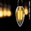ORALUCE LED Chandelier Bulbs, E17 Base, 40W Equivalent, Clear Type, Candle Shape, Compact, Warm White, 4W, 470lm, 2700K, Wide 360° Beam