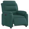 Electric Recliner Chair Dark Green Fabric