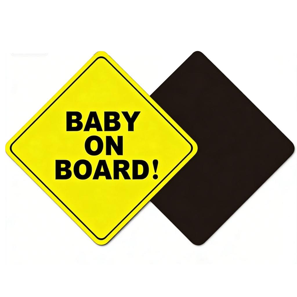 Magnetic Baby In Car Sign Waterproofing Reflective Baby In Car Magnet Warning Sticker for Vehicle