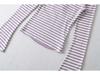 American Spicy Girl Striped Backless U-neck Long-sleeve Slim-fit T-shirt for Women's Autumn/Winter