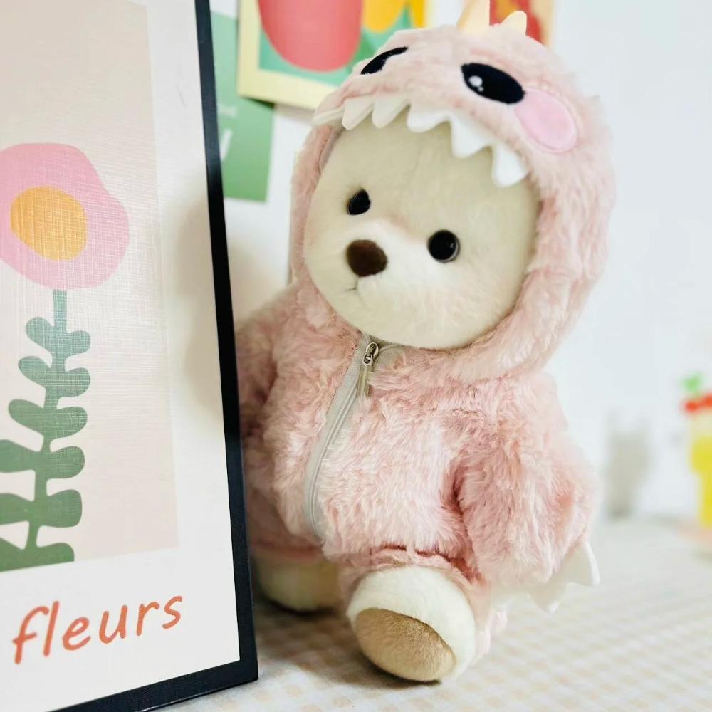 30cm Mittlere Lena Bär Puppe Kleidung Grüner Dinosaurier Overall Rosa Dinosaurier Anzug Teddybär Ersatzkleidung Puppen Zubehör