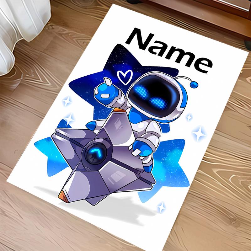 Custom personalization Astro Bot Print Area Rug - Soft, Washable Non-Slip Indoor Mat,Living Room,Home&Office Decorative Rug
