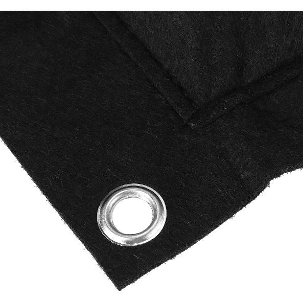 4Pcs 4 Pocket Felt Vertical Wall Garden Planter Plant Grow Bag Reusable Wall Mounted Planting Growing Bag for Flower Vegetable(Black)