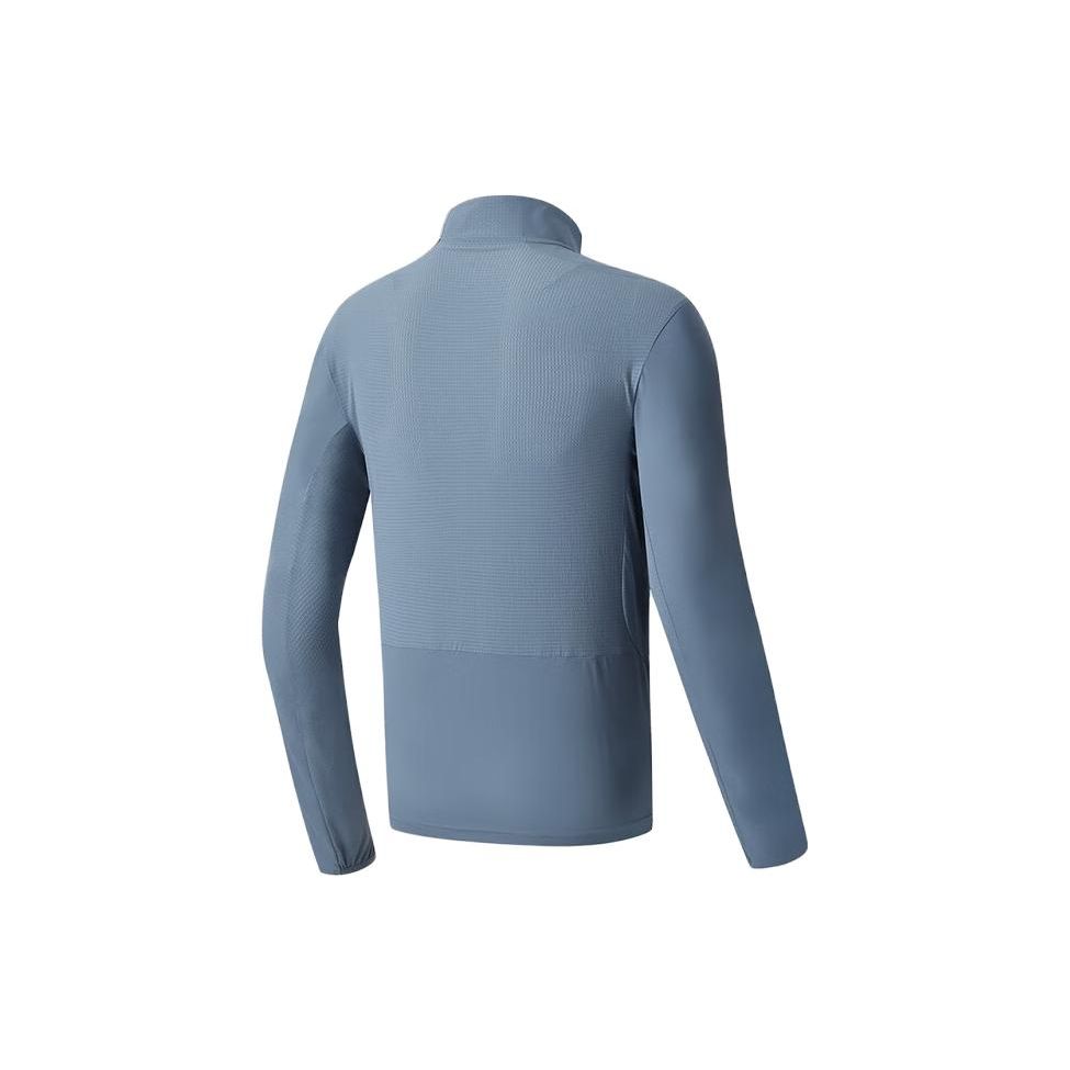 Fila Solid Color Stand Collar Knitted Sports Jacket Men Jackets Blue A11M321507F-DB
