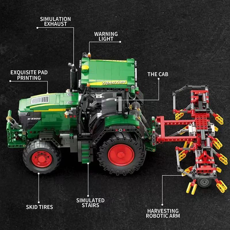 Rc Remote Control Building Blocks Tractor Building Toys, Engineering Vehicle Model Assembly, Adult And Children'S Birthday Gifts