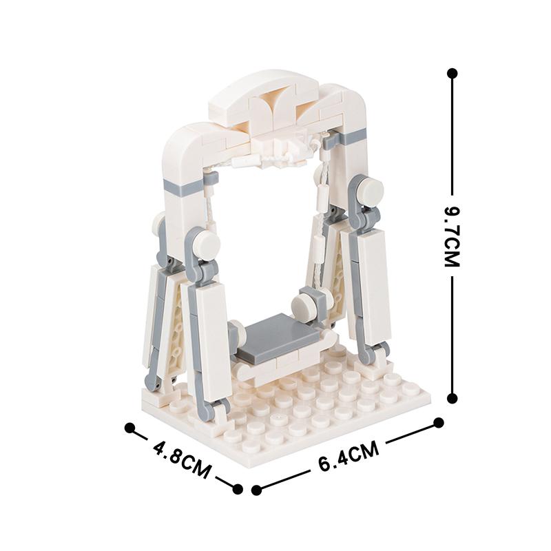 MOC City Serie Hochzeitsbogen Straßenlaterne Schlagzeug Schaukelstuhl Park Straßenansicht Bausteine Spielzeug Für Kinder Kreative Geschenke