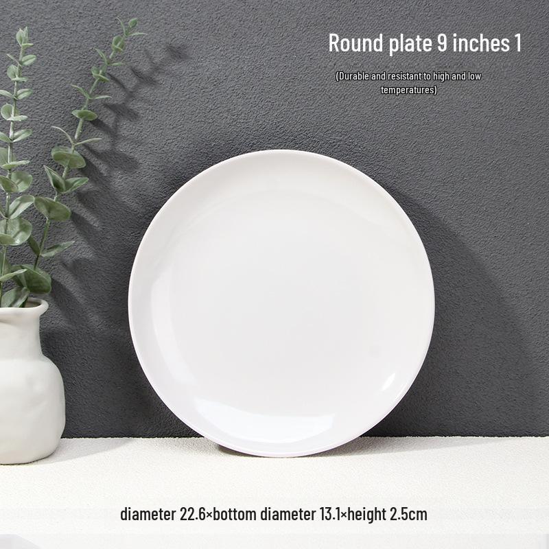 

Миска для локшини та супу A5 з білого меламіну, стійка до високих температур, миска для рамену, тарілка для рисових рулетів, тарілка для овочів.