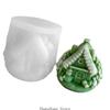 3XUF Silicone Mould Christmas House Molds Plasters Molds Casting Molds