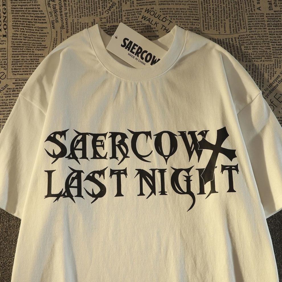 New Trendy Printed Short Sleeved T-shirt for Men Fashionable Versatile Casual Trendy Commuting